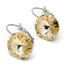 Rhodium Plated Leverback Earring, with Light Peach Swarovski Crystals, Polished, Rhodium Finish, 02.239.0005.7