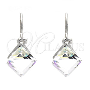 White Gold Filled Ring — Dangle Earring with Crystal Swarovski Crystals Polished 02. — main product view — SKU 108523 | Oro Laminado Blanco anillo — Dangle Earring with cristal Swarovski Crystals pulido 02. — SKU 108523