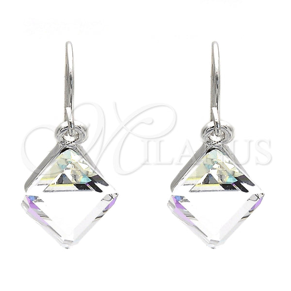 White Gold Filled Ring — Dangle Earring with Crystal Swarovski Crystals Polished 02. — main product view — SKU 108523 | Oro Laminado Blanco anillo — Dangle Earring with cristal Swarovski Crystals pulido 02. — SKU 108523
