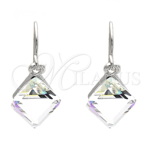 Rhodium Gold Filled Dangle Earring, with Crystal Swarovski Crystals, Polished, Rhodium Finish, 02.239.0002.6
