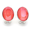 Rhodium Gold Filled Stud Earring, with Padparadscha Swarovski Crystals, Polished, Rhodium Finish, 02.239.0015.2 for wholesale, additional product view 4