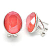 Rhodium Gold Filled Stud Earring, with Padparadscha Swarovski Crystals, Polished, Rhodium Finish, 02.239.0015.2