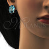 Rhodium Gold Filled Stud Earring, with Light Turquoise Swarovski Crystals, Polished, Rhodium Finish, 02.239.0015.3