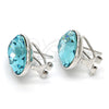 Rhodium Gold Filled Stud Earring, with Light Turquoise Swarovski Crystals, Polished, Rhodium Finish, 02.239.0015.3
