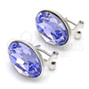 Rhodium Gold Filled Stud Earring, with Provence Lavander Swarovski Crystals, Polished, Rhodium Finish, 02.239.0015.5