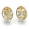 Rhodium Gold Filled Stud Earring, with Light Silk Swarovski Crystals, Polished, Rhodium Finish, 02.239.0015.9