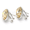 Rhodium Gold Filled Stud Earring, with Light Silk Swarovski Crystals, Polished, Rhodium Finish, 02.239.0015.9