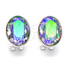 Rhodium Gold Filled Stud Earring, with Paradise Shine Swarovski Crystals, Polished, Rhodium Finish, 02.239.0015.10