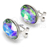 Rhodium Gold Filled Stud Earring, with Paradise Shine Swarovski Crystals, Polished, Rhodium Finish, 02.239.0015.10