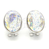 Rhodium Gold Filled Stud Earring, with White Platina Swarovski Crystals, Polished, Rhodium Finish, 02.239.0015.11
