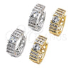 Rhodium Gold Filled Huggie Hoop, with White Cubic Zirconia, Polished, Rhodium Finish, 02.217.0043.1.20
