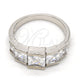 Gold Tone Multi Stone Ring, with White Cubic Zirconia, Polished, Rhodium Finish, 5.164.021.1.08 (Size 8)