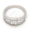 Gold Tone Multi Stone Ring, with White Cubic Zirconia, Polished, Rhodium Finish, 5.164.021.1.08.GT (Size 8)