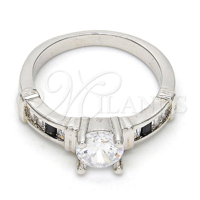Rhodium Gold-Filled Baguette Ring 01.99.0048.1.08 — main product image — SKU 108615 | Anillo de Oro Laminado con Rodio 01.99.0048.1.08 — imagen principal del producto — SKU 108615