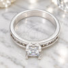 White Gold Filled Multi Stone Ring, with White Cubic Zirconia, Polished, Rhodium Finish, 01.99.0049.1.09 (Size 9)