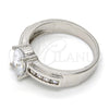 Gold Tone Multi Stone Ring, with White Cubic Zirconia, Polished, Rhodium Finish, 5.164.016.1.07.GT (Size 7)