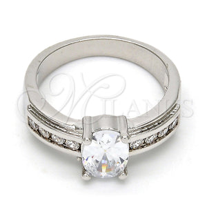 Gold Plated Ring — Multi Stone Ring with White Cubic Zirconia Polished — main product view — SKU 108628 | Chapa de Oro anillo — Multi Stone Ring with blanco Cubic Zirconia pulido — SKU 108628
