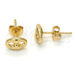 Gold Filled Ring — Stud Earring Puff Mariner Design Polished 02.63. — main product view — SKU 108729 | Oro Laminado anillo — Stud Earring Puff Mariner diseño pulido 02.63. — SKU 108729