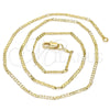 Oro Laminado Basic Necklace, Gold Filled Style Mariner Design, Polished, Golden Finish, 04.99.0014.18 (0.80 Gauge, 02 MM Thickness, 18 Inches Length)