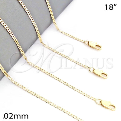 Collar de Oro Laminado 04.99.0014.18 por Mayoreo, vista principal del producto