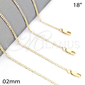 Gold Filled Necklace — Basic Necklace Mariner Design Polished 04.99. 0.80 Gauge — main product view — SKU 108752 | Oro Laminado collar — básico Necklace Mariner diseño pulido 04.99. 0.80 Gauge — SKU 108752