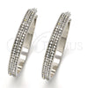 Stainless Steel Medium Hoop, with White Crystal, Polished, Steel Finish, 02.255.0001.40