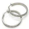 Stainless Steel Medium Hoop, with White Crystal, Polished, Steel Finish, 02.255.0001.40