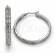 Stainless Steel Medium Hoop, with White Crystal, Polished, Steel Finish, 02.255.0001.40