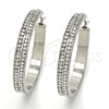 Stainless Steel Medium Hoop, with White Crystal, Polished, Steel Finish, 02.255.0001.35