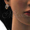 Oro Laminado Huggie Hoop, Gold Filled Style with White Cubic Zirconia, Polished, Golden Finish, 02.196.0063.15