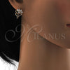 Oro Laminado Huggie Hoop, Gold Filled Style with White Cubic Zirconia, Polished, Golden Finish, 02.196.0063.15