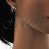 Oro Laminado Huggie Hoop, Gold Filled Style with White Cubic Zirconia, Polished, Golden Finish, 02.196.0063.15