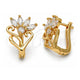 Oro Laminado Huggie Hoop, Gold Filled Style with White Cubic Zirconia, Polished, Golden Finish, 02.196.0063.15
