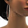 Oro Laminado Extra Large Hoop, Gold Filled Style Hollow and Twist Design, Polished, Tricolor, 02.170.0108.1.80