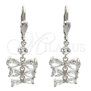 White Gold Filled Ring — Long Earring Teardrop Design with White Cubic Zirconia — main product view — SKU 108882 | Oro Laminado Blanco anillo — Long Earring Teardrop diseño with blanco Cubic Zirconia — SKU 108882
