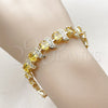Oro Laminado Tennis Bracelet, Gold Filled Style with Golden and White Cubic Zirconia, Polished, Golden Finish, 03.206.0007.10.07 (09 MM Thickness, 7 Inches Length)