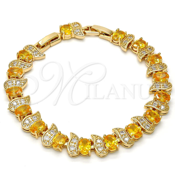 Gold Filled Bracelet — Tennis Bracelet with and White Cubic Zirconia Polished — main product view — SKU 109062 | Oro Laminado brazalete — Tennis Bracelet with and blanco Cubic Zirconia pulido — SKU 109062