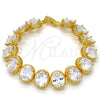 Gold Filled Bracelet — Tennis Bracelet with White Cubic Zirconia Polished 03. — main product view — SKU 109118 | Oro Laminado brazalete — Tennis Bracelet with blanco Cubic Zirconia pulido 03. — SKU 109118
