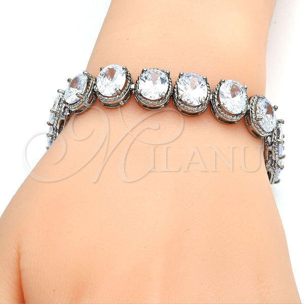White Gold Filled Bracelet — Tennis Bracelet with White Cubic Zirconia Polished 03. — alternate product view — SKU 109120 | Oro Laminado Blanco brazalete — Tennis Bracelet with blanco Cubic Zirconia pulido 03. — SKU 109120