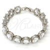 Rhodium Gold Filled Tennis Bracelet, with White Cubic Zirconia, Polished, Rhodium Finish, 03.210.0010.1.07 (12 MM Thickness, 7 Inches Length)