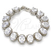 White Gold Filled Bracelet — Tennis Bracelet with White Cubic Zirconia Polished 03. — alternate product view — SKU 109120 | Oro Laminado Blanco brazalete — Tennis Bracelet with blanco Cubic Zirconia pulido 03. — SKU 109120