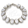 Rhodium Gold Filled Tennis Bracelet, with White Cubic Zirconia, Polished, Rhodium Finish, 03.210.0010.1.07 (12 MM Thickness, 7 Inches Length)