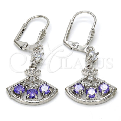Aretes de Oro Laminado con Rodio 02.236.0012.7 de Oro Laminado Blanco por Mayoreo, vista principal del producto