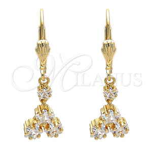 Gold Filled Ring — Long Earring Star Design with White Cubic Zirconia — main product view — SKU 109192 | Oro Laminado anillo — Long Earring estrella diseño with blanco Cubic Zirconia — SKU 109192