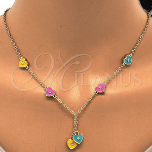 Gold Filled Ring — Earring and Pendant Children Set Heart Design with — main product view — SKU 109260 | Oro Laminado anillo — Earring and Pendant Children Set corazón diseño with — SKU 109260