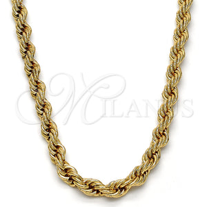 Gold Plated Necklace — Basic Necklace Rope Design Polished 04. .24GT 06 — main product view — SKU 109273 | Chapa de Oro collar — básico Necklace Rope diseño pulido 04. .24GT 06 — SKU 109273