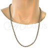 Gold Filled Gold Tone Basic Necklace, Rope Design, Polished, Golden Finish, 04.242.0041.28GT (05 MM Thickness, 28 Inches for wholesale, additional product view 2