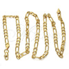 Gold Tone Basic Necklace, Figaro Design, Polished, Golden Finish, 04.242.0016.28GT (140 Gauge, 05 MM Thickness, 28 Inches Length)