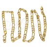 Gold Tone Basic Necklace, Figaro Design, Polished, Golden Finish, 04.242.0016.30GT (140 Gauge, 05 MM Thickness, 30 Inches Length)