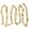 Gold Tone Basic Necklace, Figaro Design, Polished, Golden Finish, 04.242.0017.30GT (160 Gauge, 06 MM Thickness, 30 Inches Length)